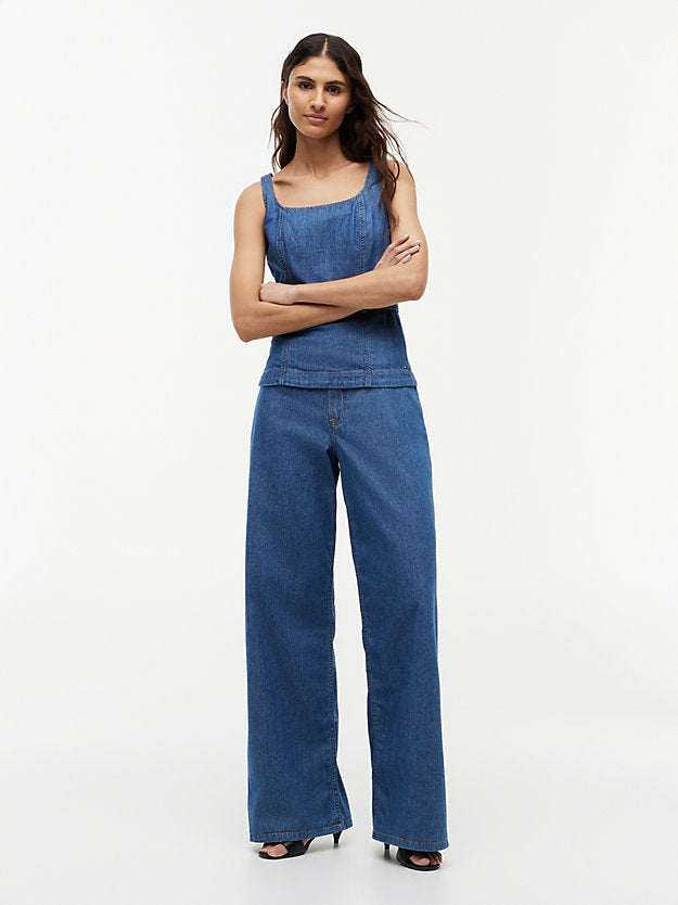 70s High Rise Wide Leg Jeans