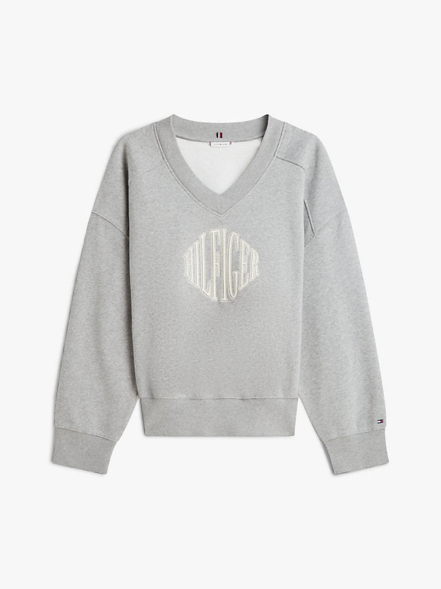 Flex Fleece Logo Embroidery V-Neck Sweatshirt