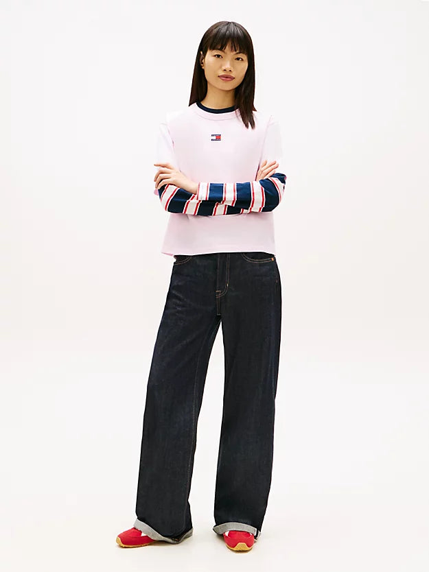 Badge Boxy Crew Neck T-Shirt