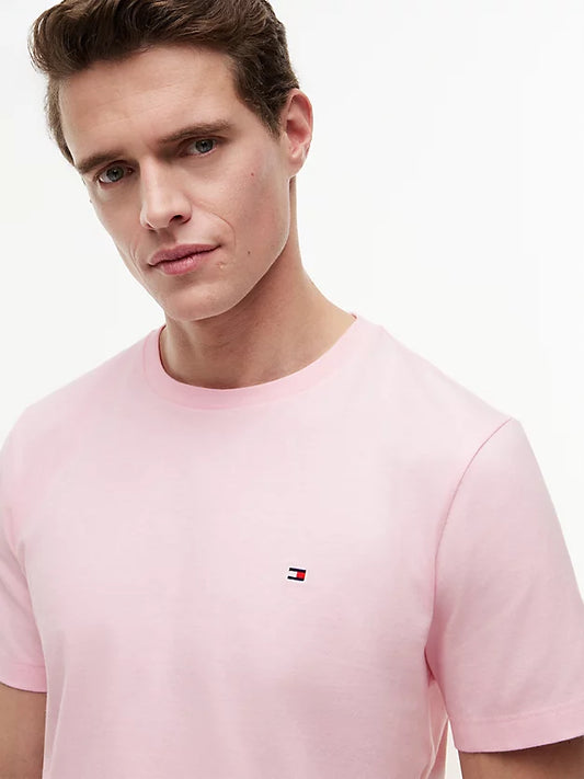 Flag Embroidery Jersey Crew Neck T-Shirt