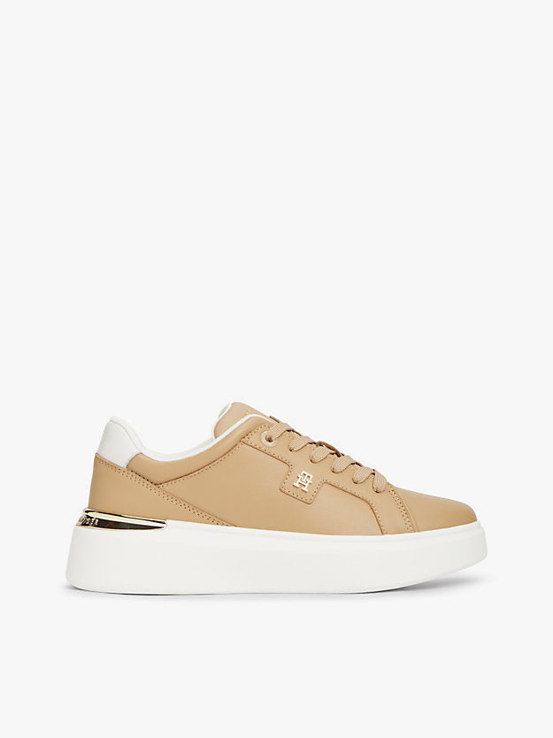 Metallic Monogram Leather Platform Trainers