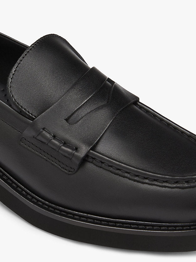 Leather Chunky Penny Loafers