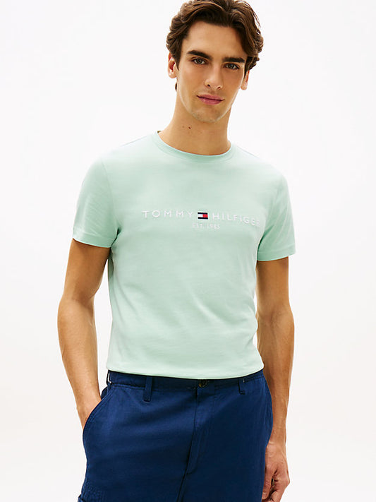 Logo Embroidery Slim Jersey T-Shirt