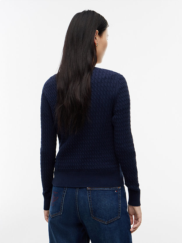 Cable Knit V-Neck Jumper