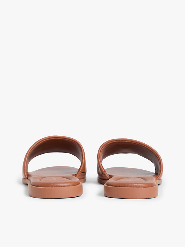 Leather Monogram Strap Mules