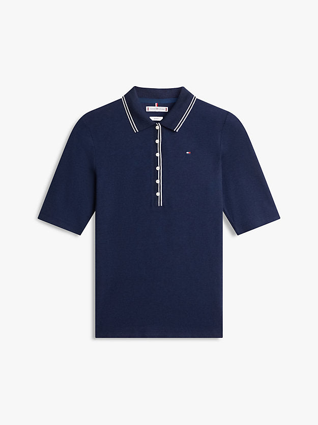 Slim Fit Tipped Half Sleeve Polo Shirt