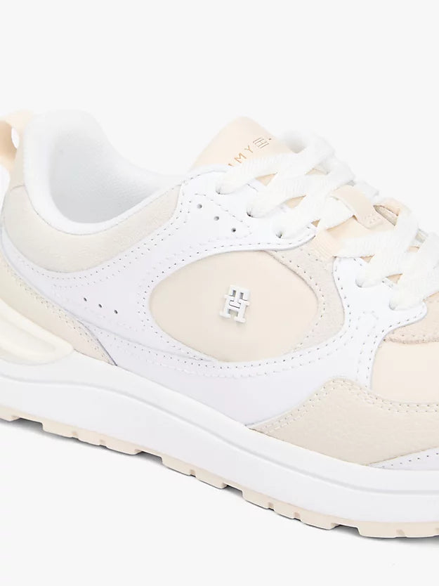 Monogram Leather Mixed Texture Trainers