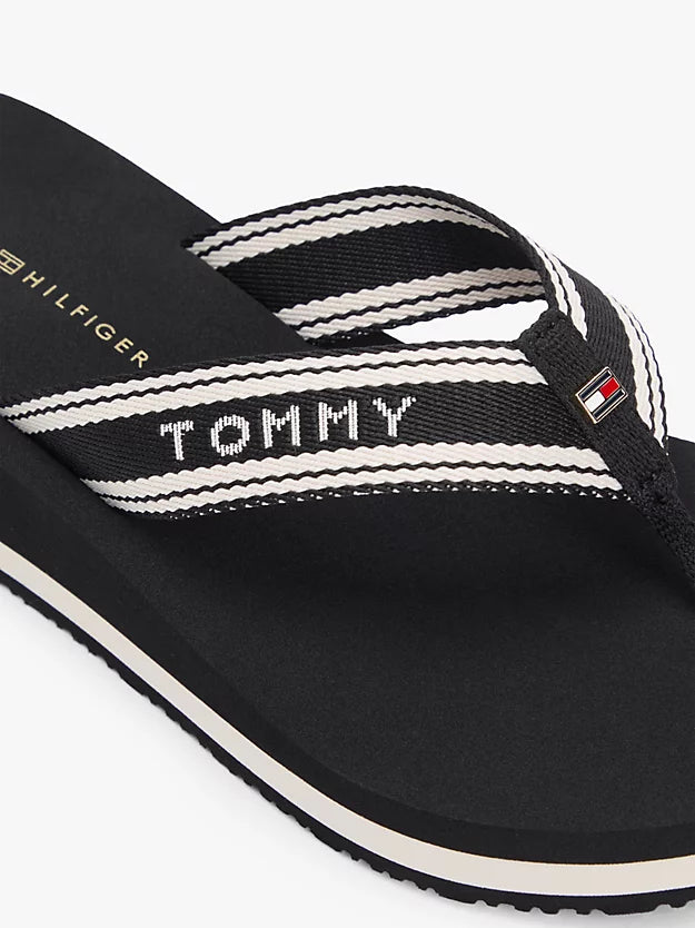 Webbing Strap Signature Wedge Flip-Flops