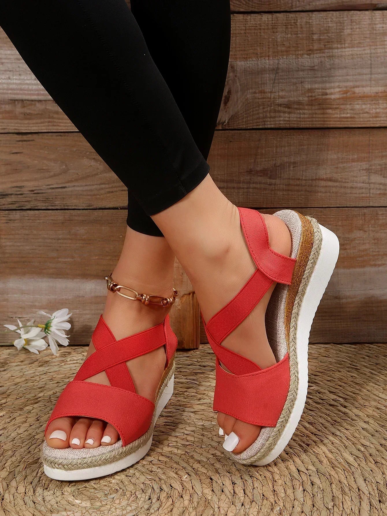 Sandales compensées espadrilles pour femme