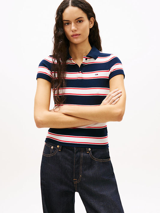 Slim Fit Ribbed Polo Shirt