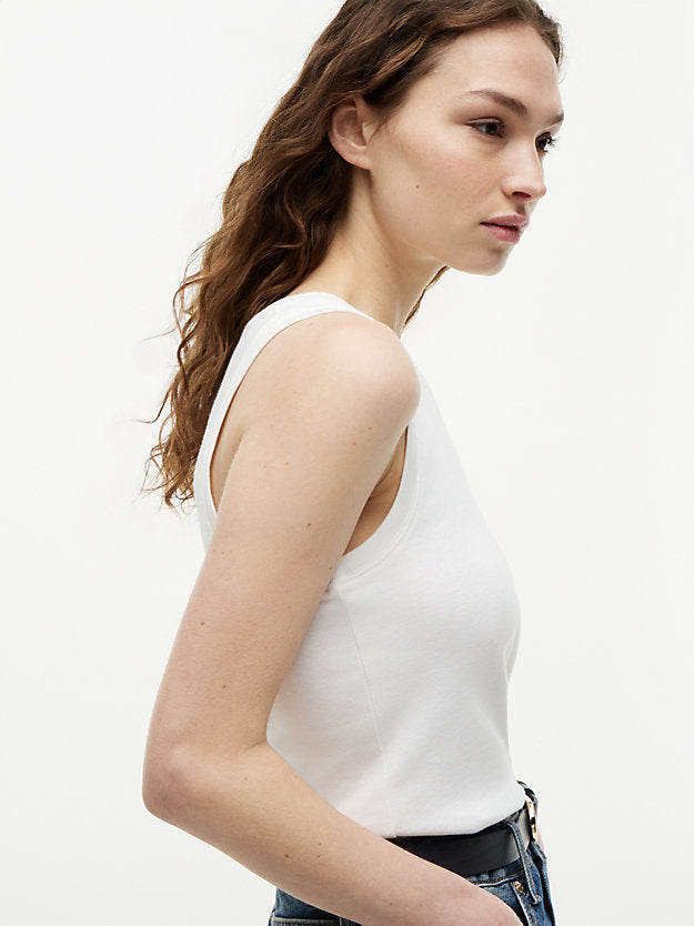 Stripe Slim Crew Neck Tank Top