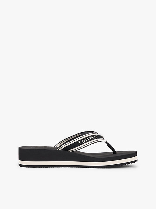 Webbing Strap Signature Wedge Flip-Flops
