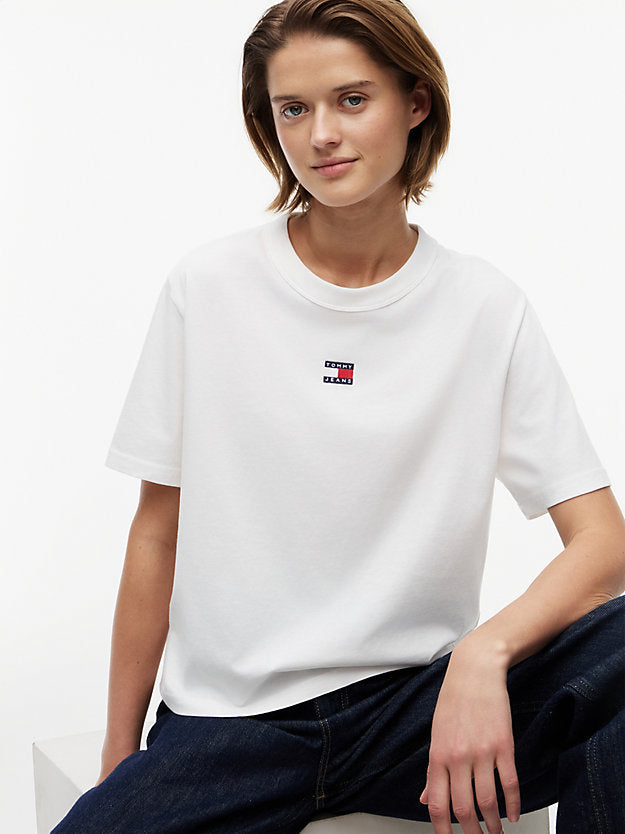 Badge Boxy Crew Neck T-Shirt