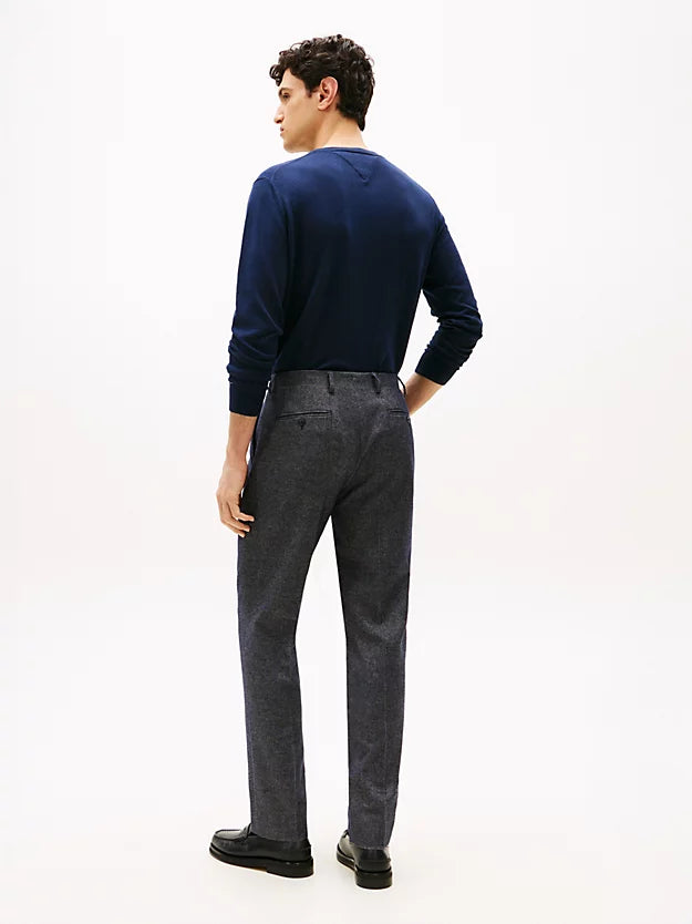 Wool Blend Twill Trousers