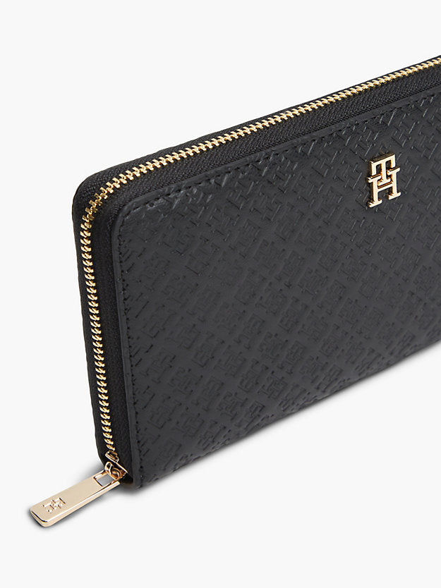 Debossed Zip-Around Wallet