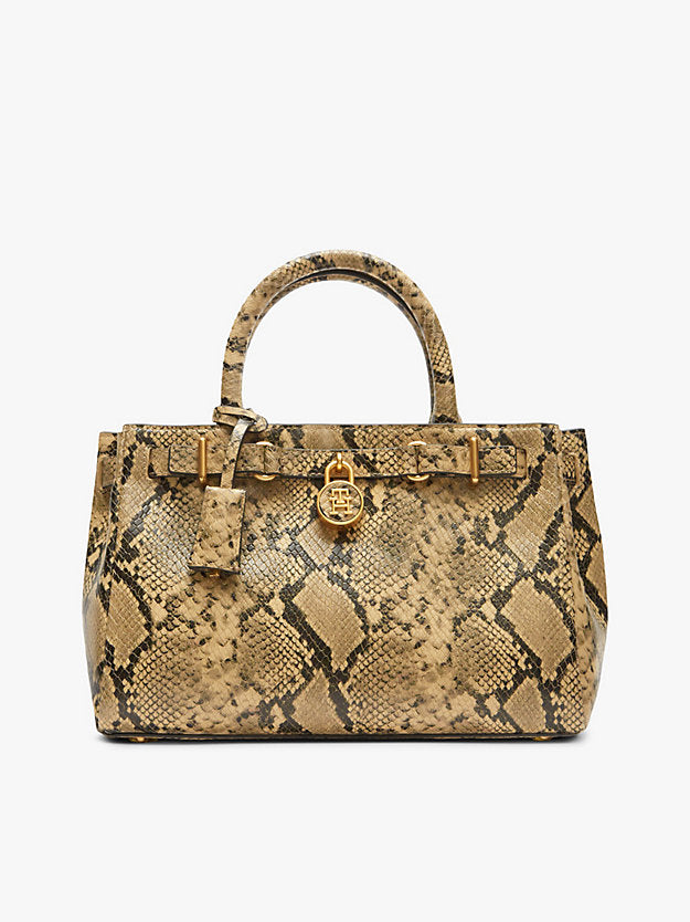 The American Icon Snake Print Leather Tote Bag