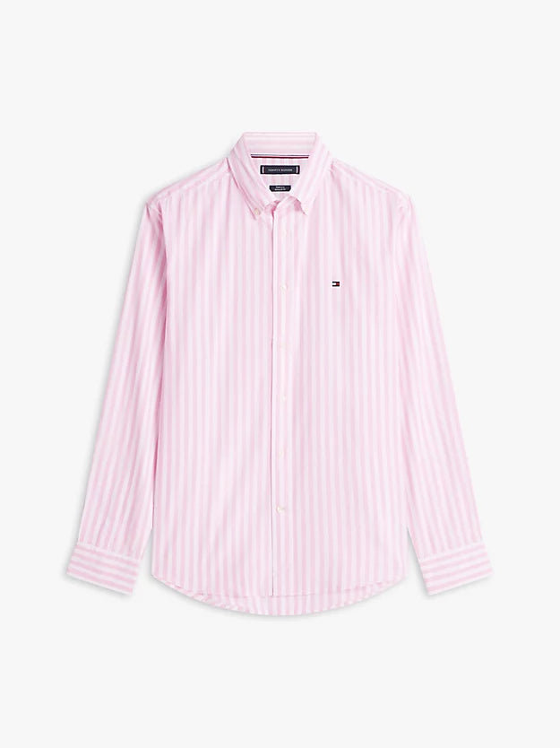 Flex Regular Fit Stripe Poplin Shirt