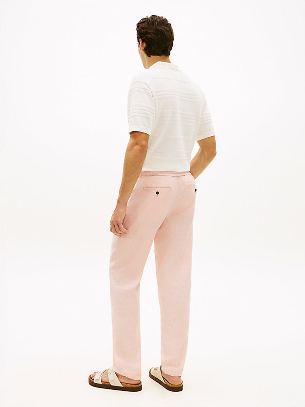 Harlem Tapered Leg Linen Blend Chinos