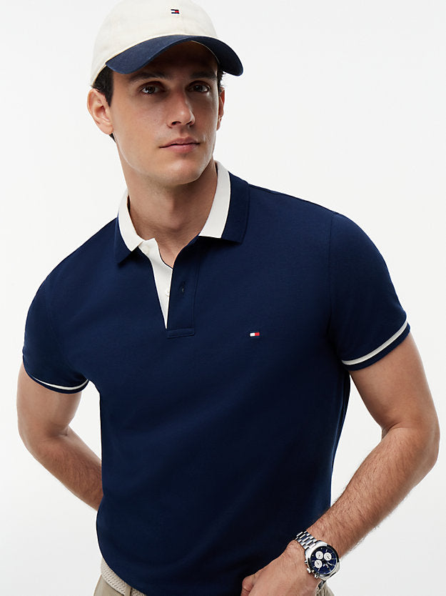 Regular Fit Colour-Blocked Collar Polo Shirt