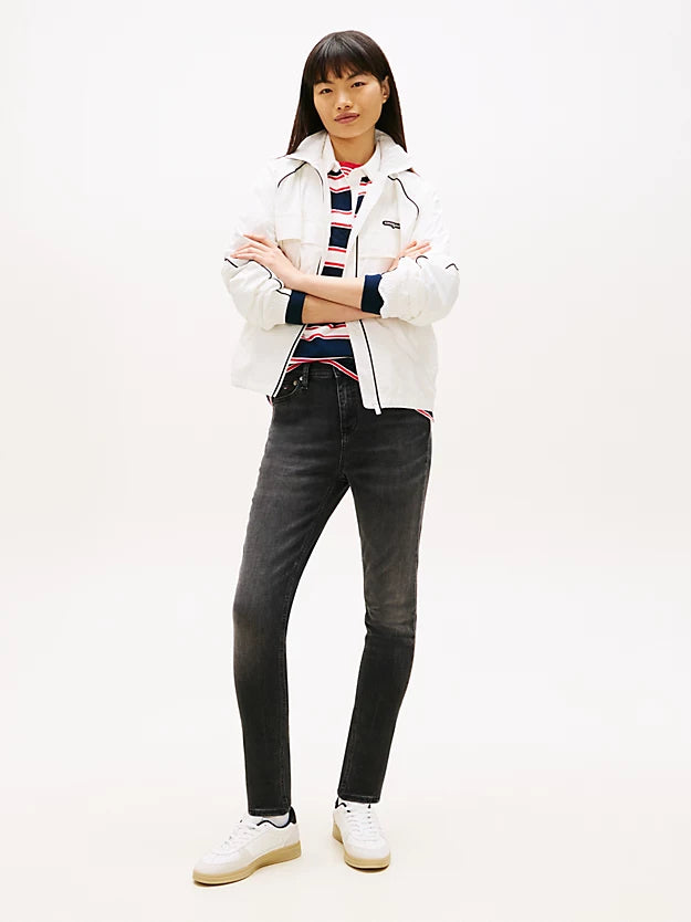 Nora Mid Rise Skinny Black Jeans
