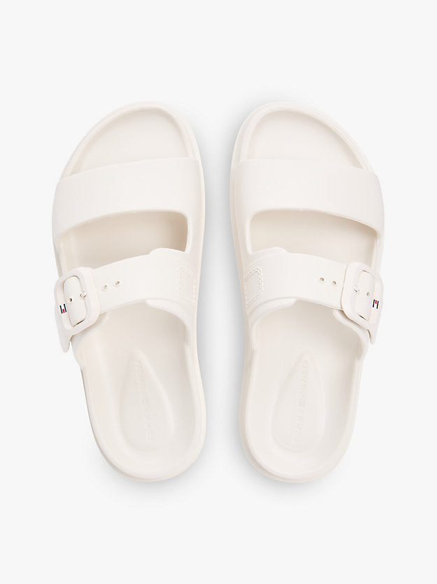 Double Strap Enamel Flag Lightweight Sandals