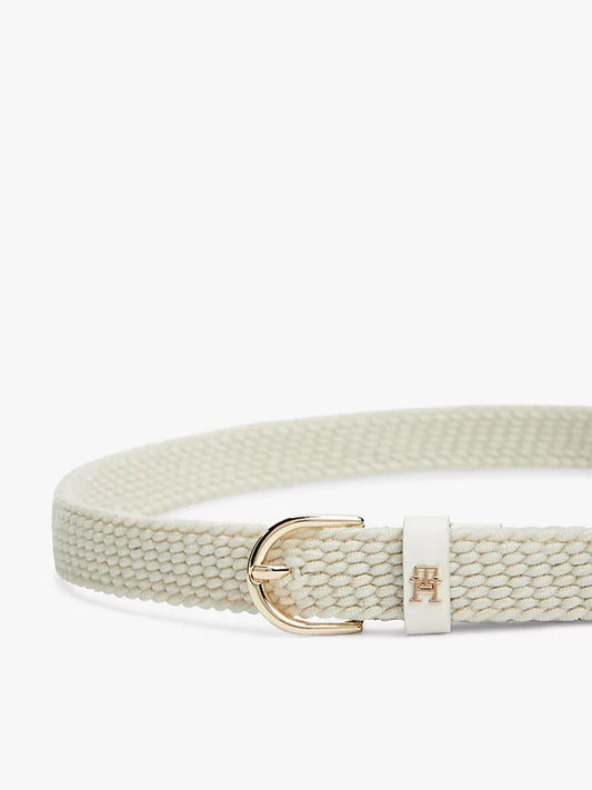 Essential Rounded Buckle Braided Elastic Belt