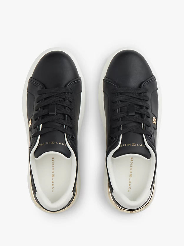 Metallic Monogram Leather Platform Trainers