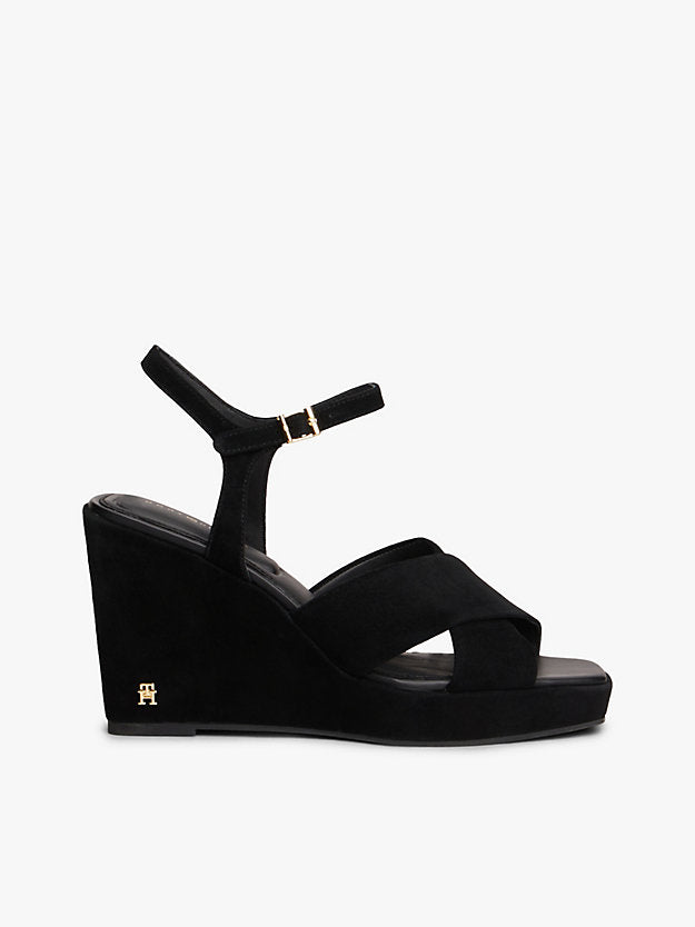 Suede High Wedge Heel Sandals