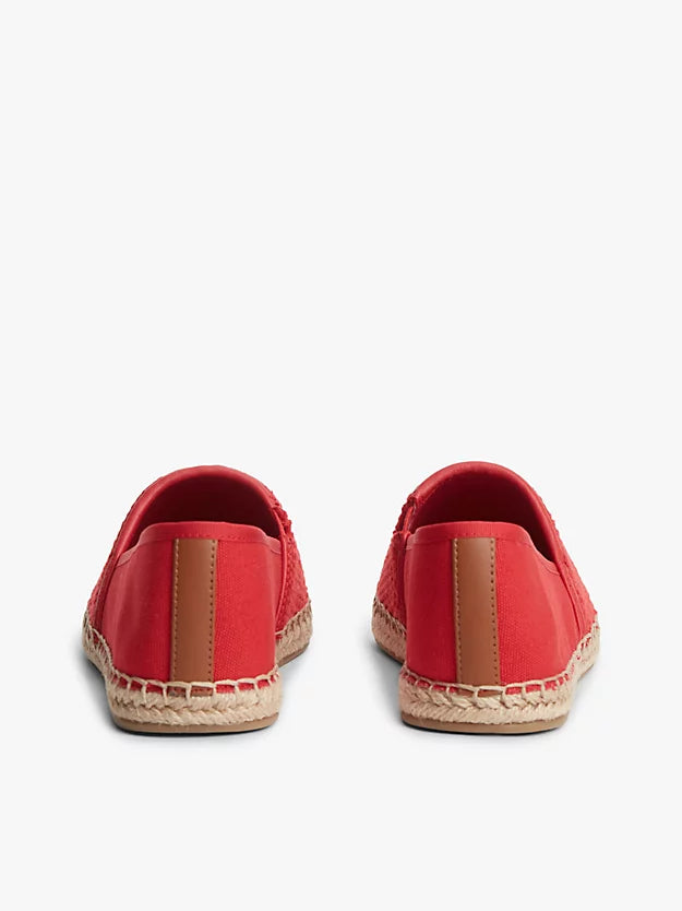 Logo Plaque Colour-Blocked Woven Espadrilles