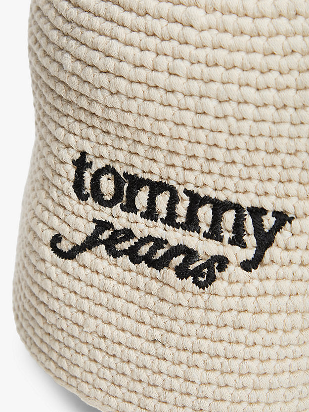 Crochet Logo Embroidery Bucket Hat