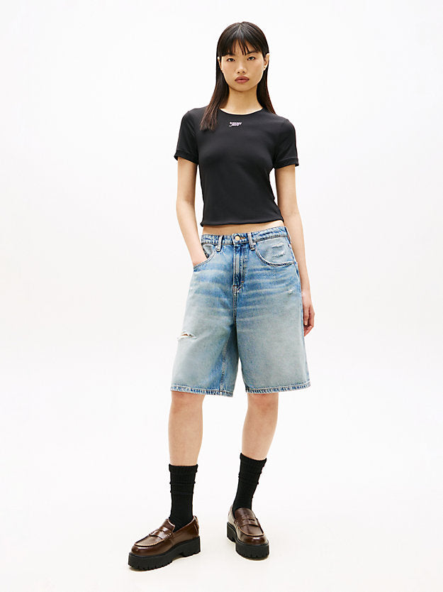 Athleisure Metal Logo Slim T-Shirt
