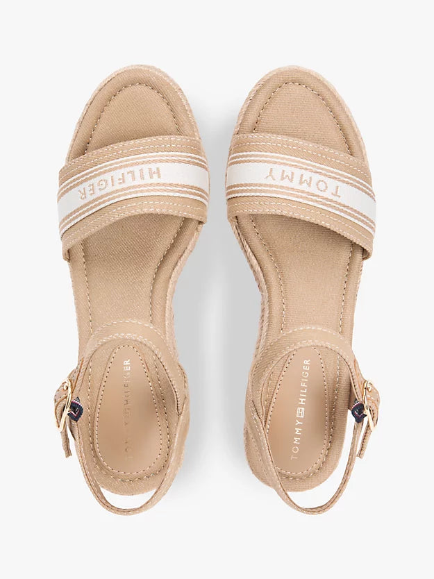 Canvas Denim Wedge Espadrilles