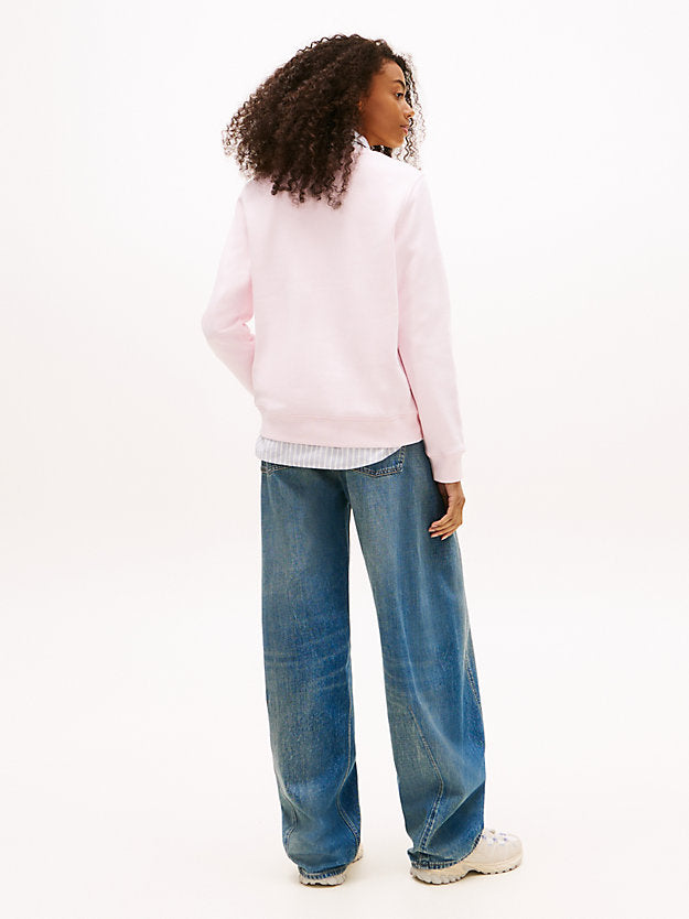 Flag Embroidery Brushed Fleece Sweatshirt