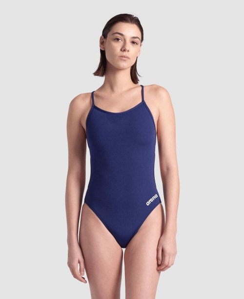 Women's Team Swimsuit Lace Back Solid