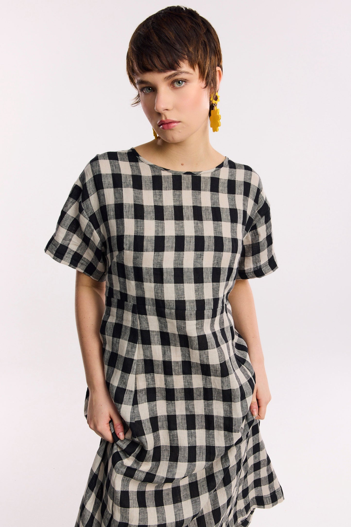 Laneway Check Midi Dress