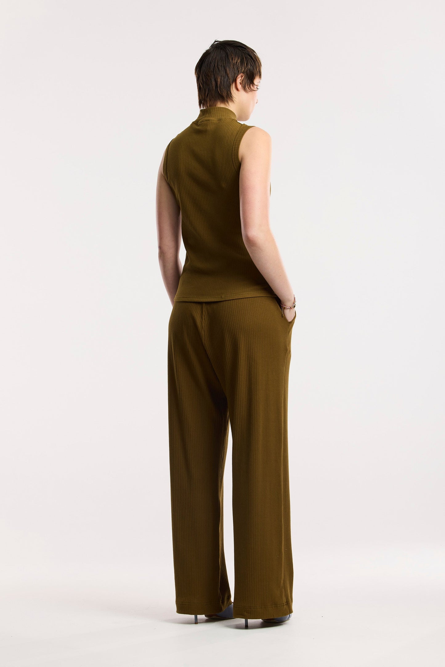 Traveller Luxe Rib Mock Neck Tank