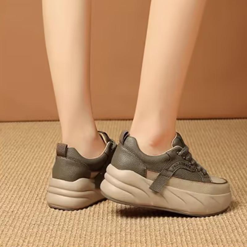 Freizeitschuhe für Damen aus Leder mit Muffinsohle