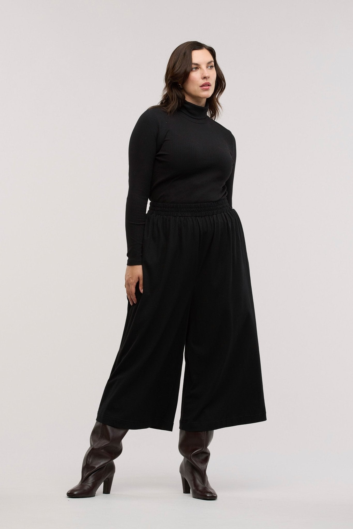 Traveller Rib Roll Neck Top